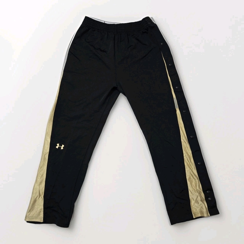 Under Armour Tear Away Basketball Warm Up Pants Black Size L Loose Fit Active